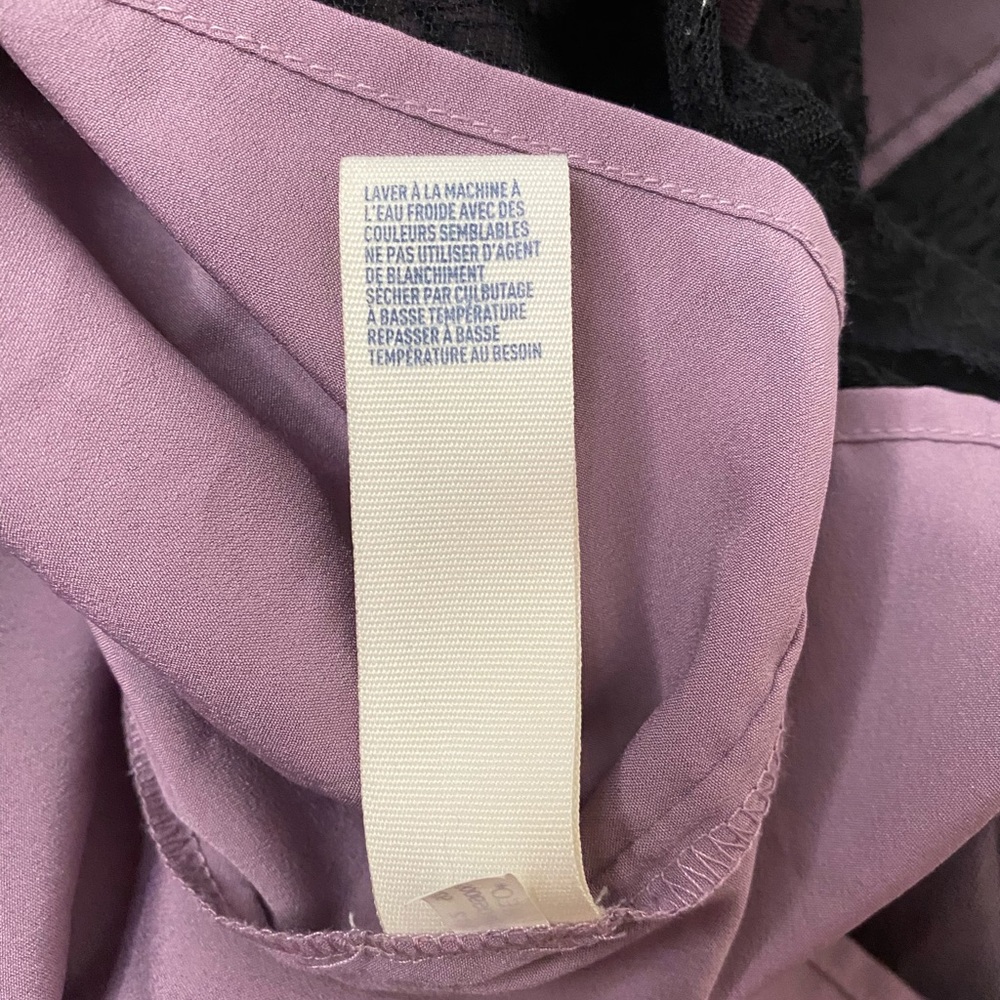 American Eagle Purple & Black Lace Empire Dress - Picture 7 of 8